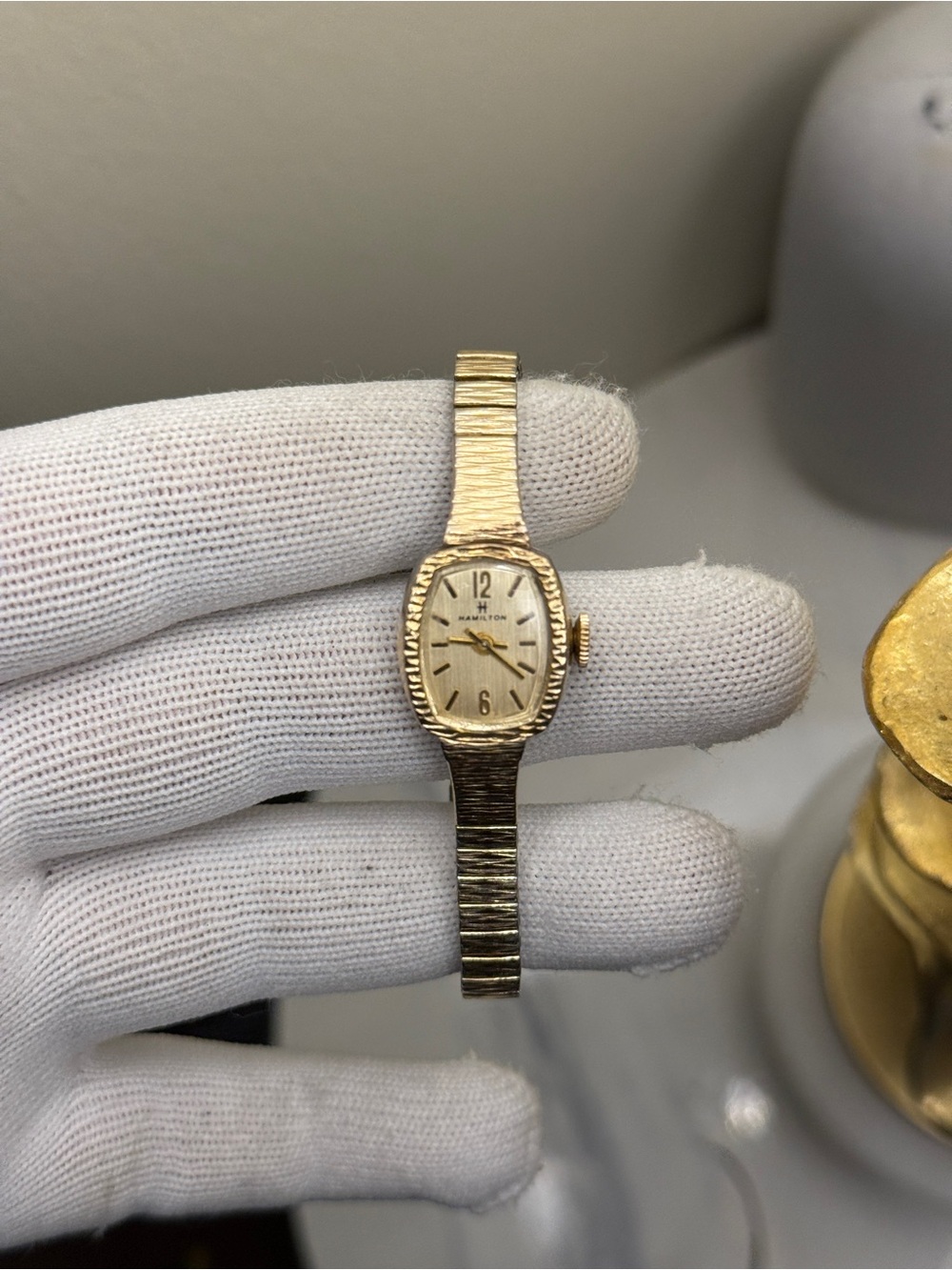 Hamilton Women's Gold-Tone Vintage 10k gold  Watch Rare collection (not working